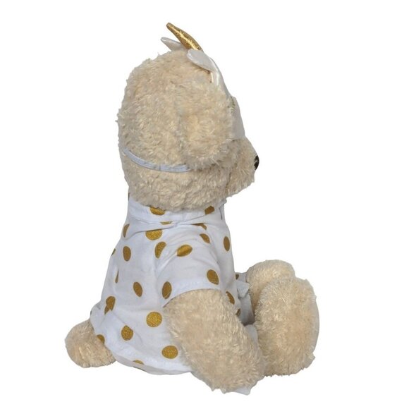 FAO Schwarz Bedtime Teddy Bear Pajama Robe Sleep Mask Stuffed Animal 2020 13.5" - Picture 2 of 7